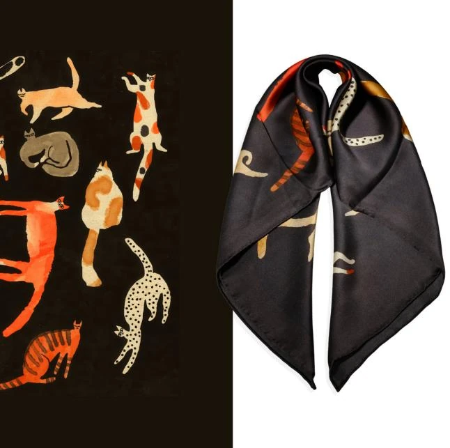 Silk neckerchief LJ26-001S from the Cocoon of Artisan collection